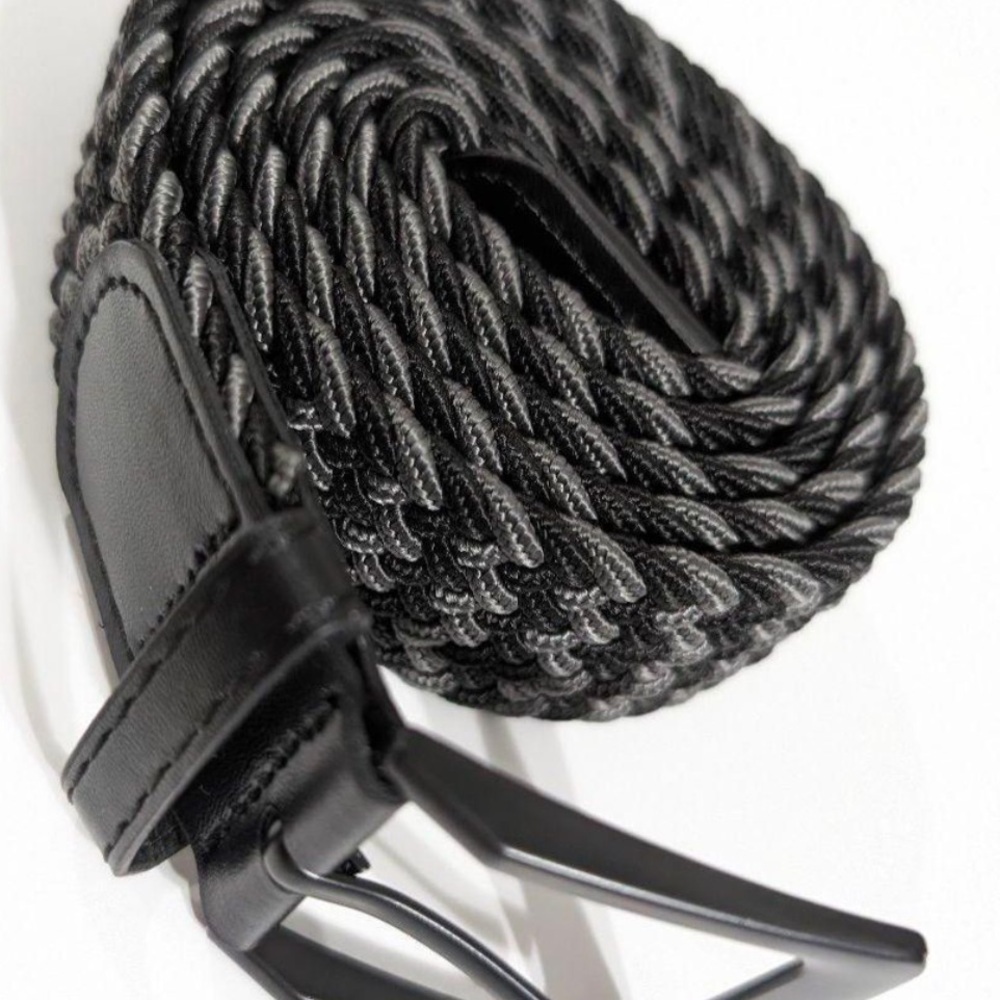 Stylish Black and Gray Men's Belt - Picture 4 of 12